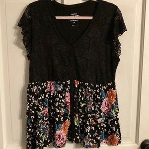 Torrid Super Soft Floral Blouse